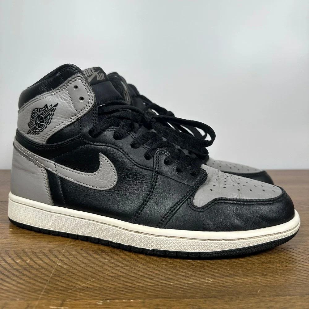 Nike Air Jordan 1 Retro High OG Mens 10 Black Shadow 2018 Basketball Sneakers